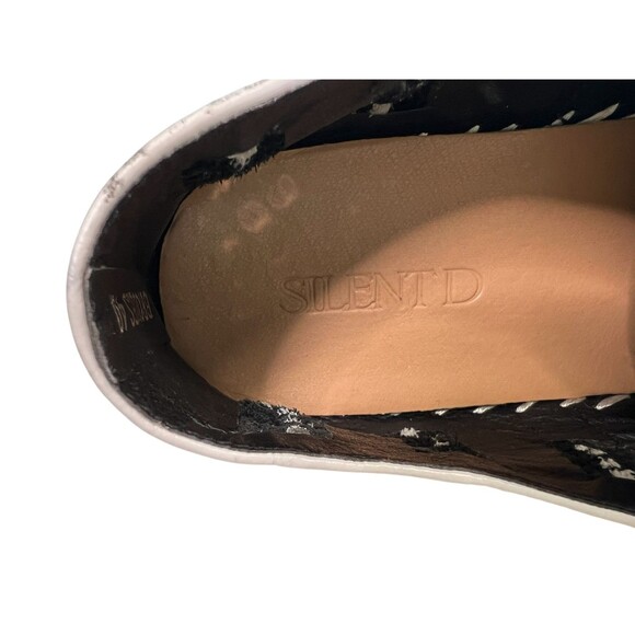 Anthropologie Silent D Brodies Sneaker Black Woven Leather $175 Size EU 40, US 9 - Picture 2 of 10